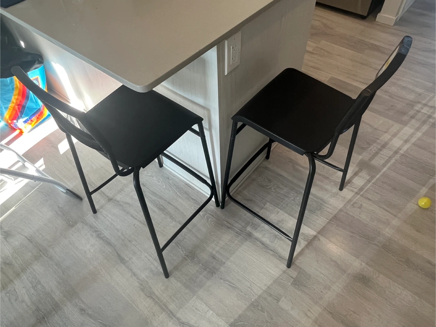 Pair of Black Bar Stools - photo 4