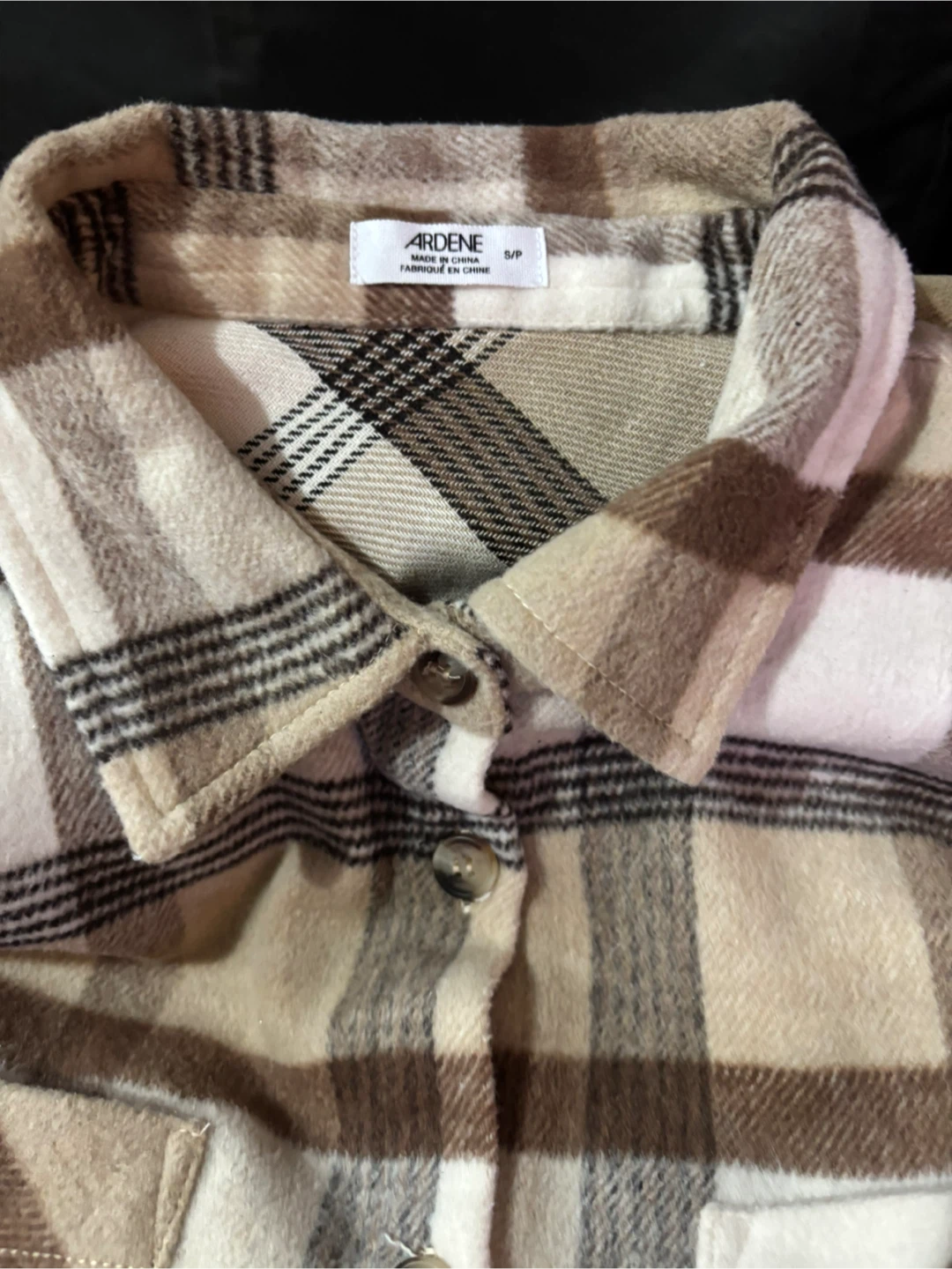 Ardene Plaid Flannel Shirt - Size S/P - photo 2