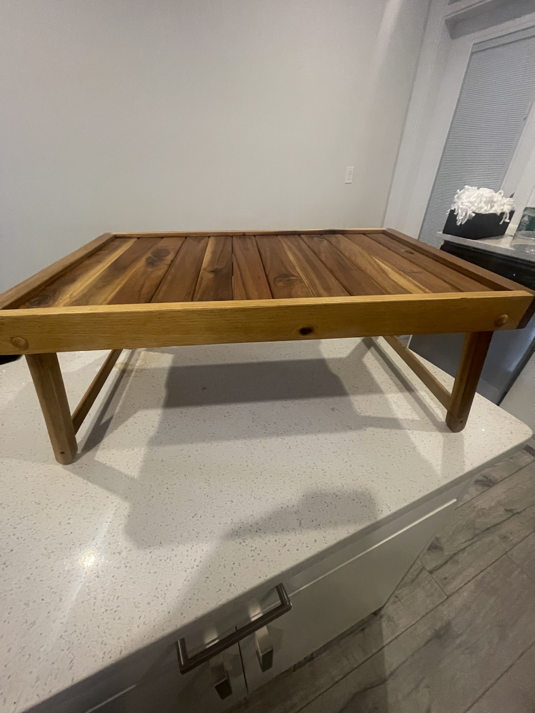 Wooden Folding Bed Tray Table - photo 2