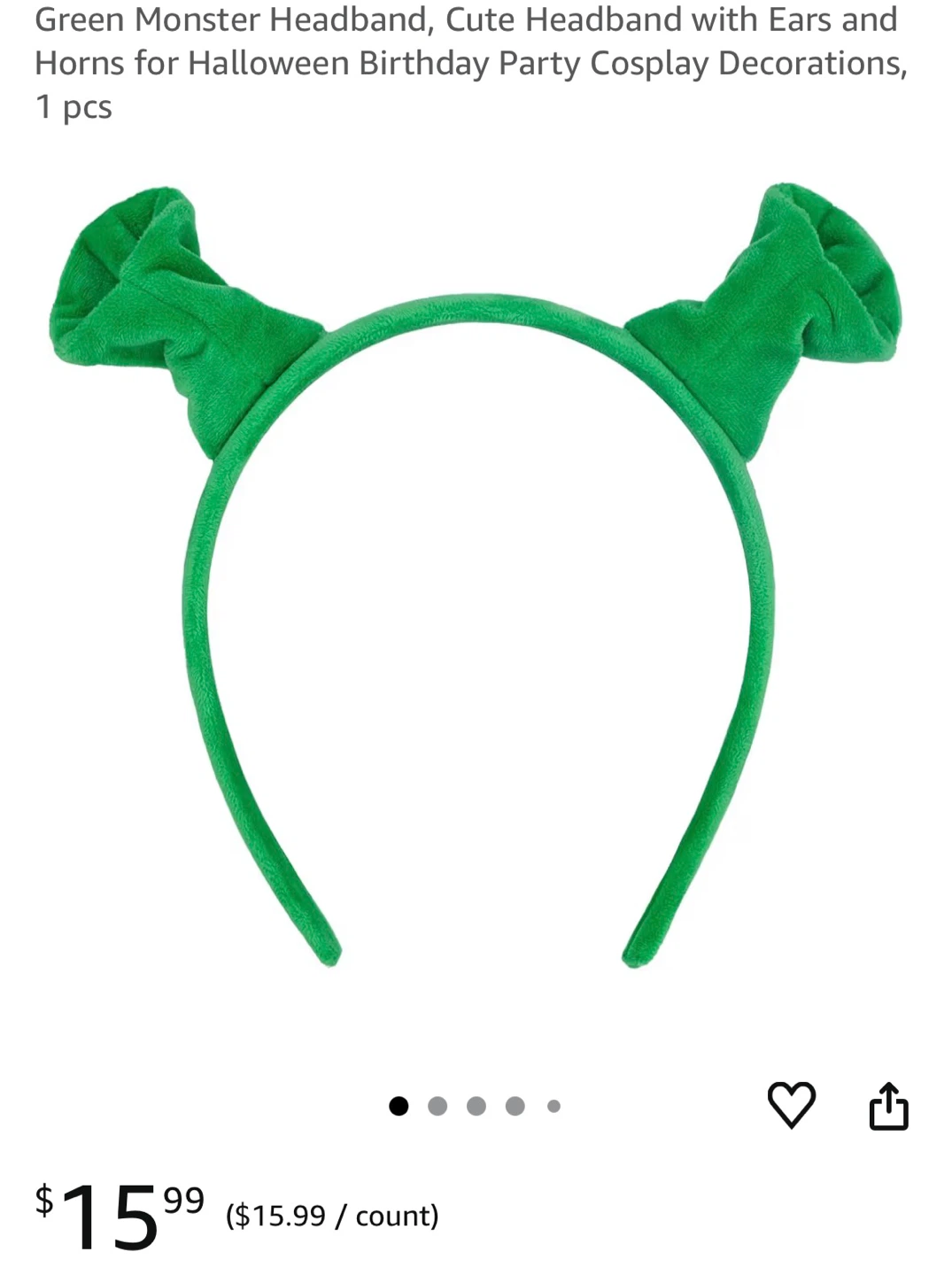 Green Monster Headband - Halloween Cosplay (6pcs)