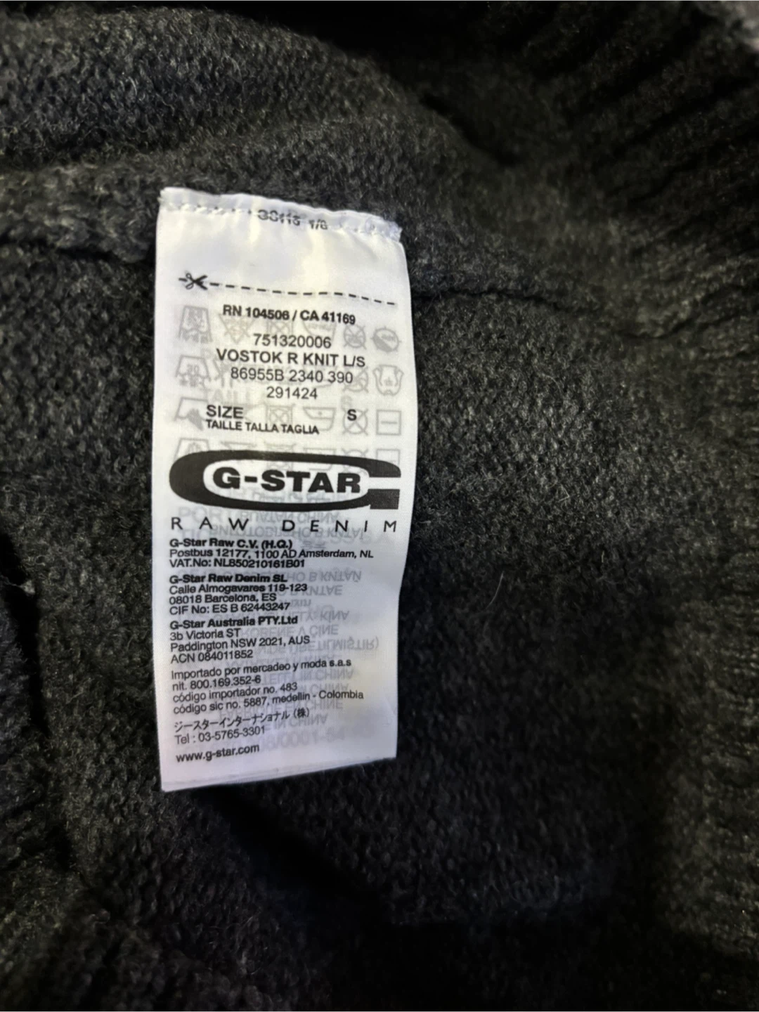 G-Star RAW Vostok Knit Sweater - Size S - photo 3