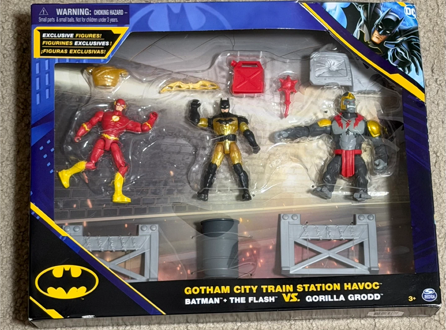 DC Batman + The Flash vs Gorilla Grodd Action Figure Set