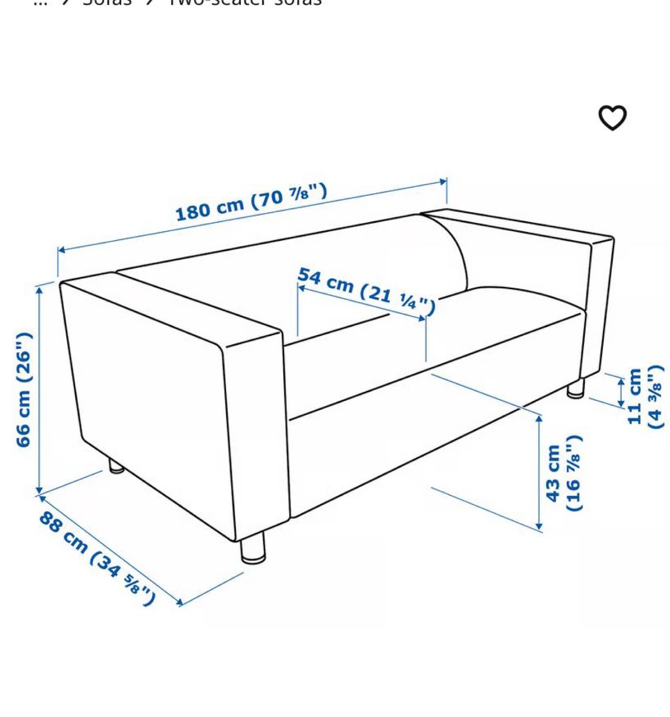IKEA Soderhamn 2-Seat Sofa - Grey