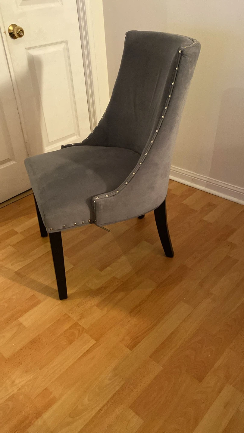 Grey Upholstered Dining Chair - photo 2