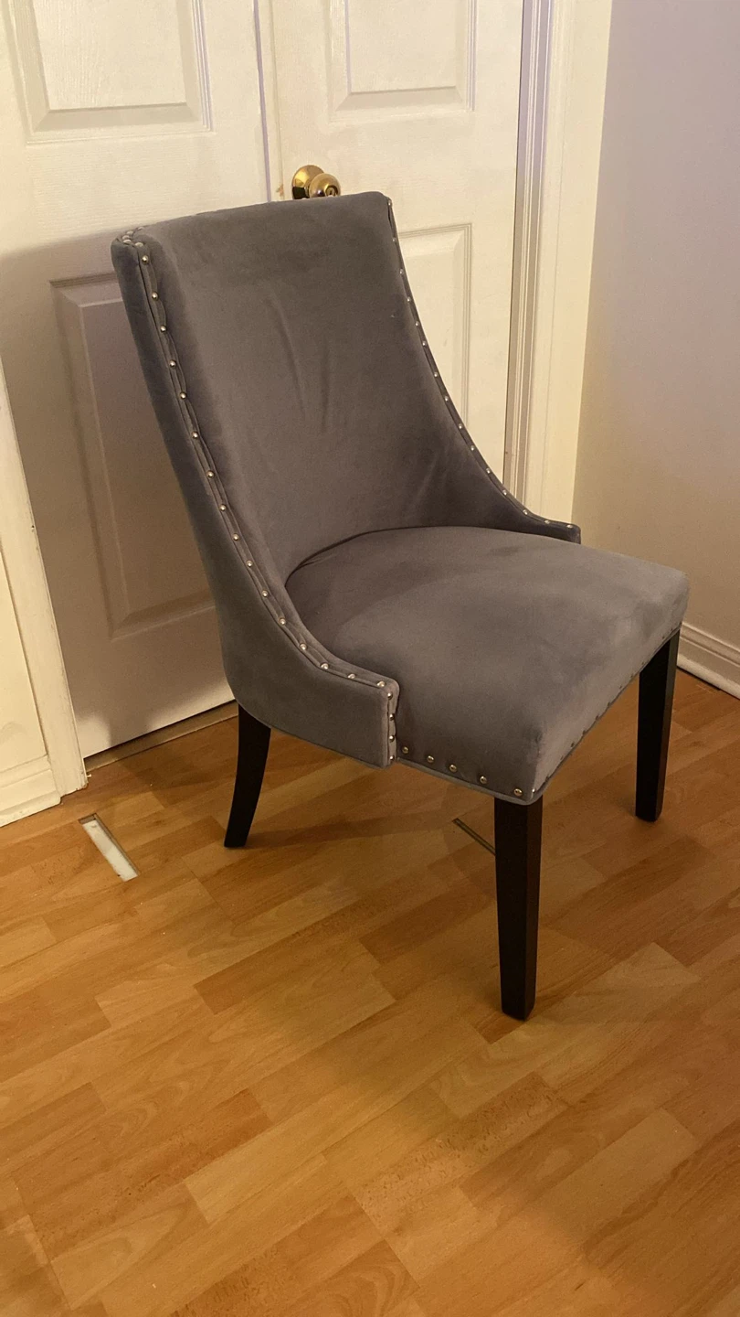 Grey Upholstered Dining Chair - photo 4
