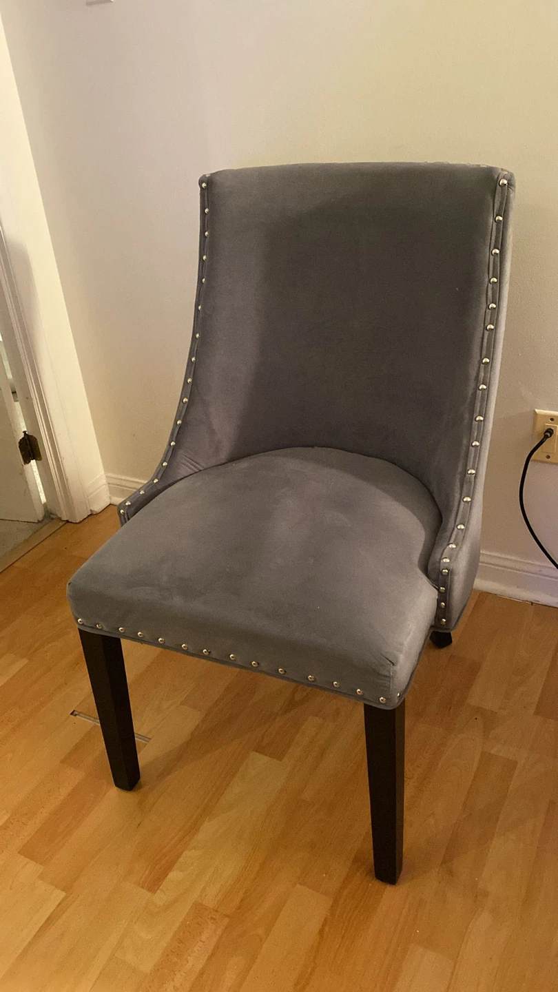Grey Upholstered Dining Chair