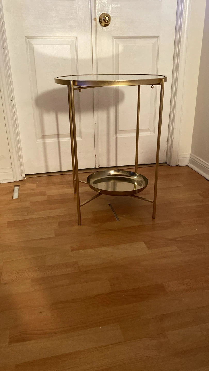 Gold Mirrored Accent Table