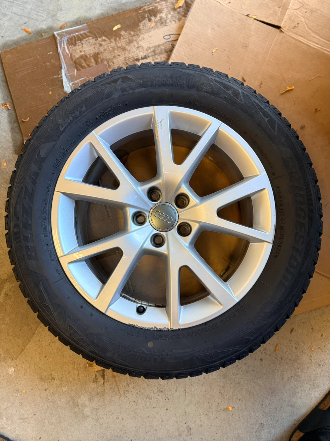 Audi Rims with Bridgestone Blizzak DM-V2 Tires - photo 2