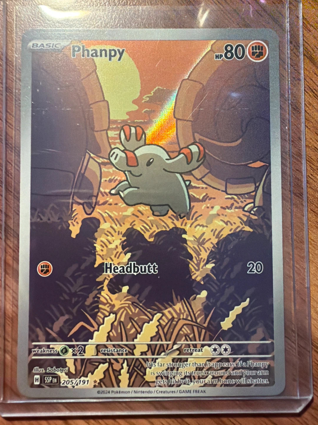 Phanpy Full Art Illustration Rare - 205/191 Surging Spark