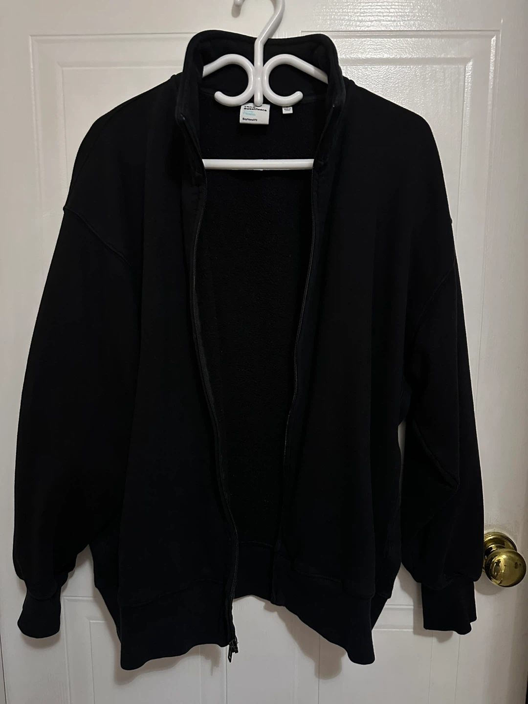 TNA Sweatfleece Cozy Fleece Boyfriend Fit Zip Hoodie- L