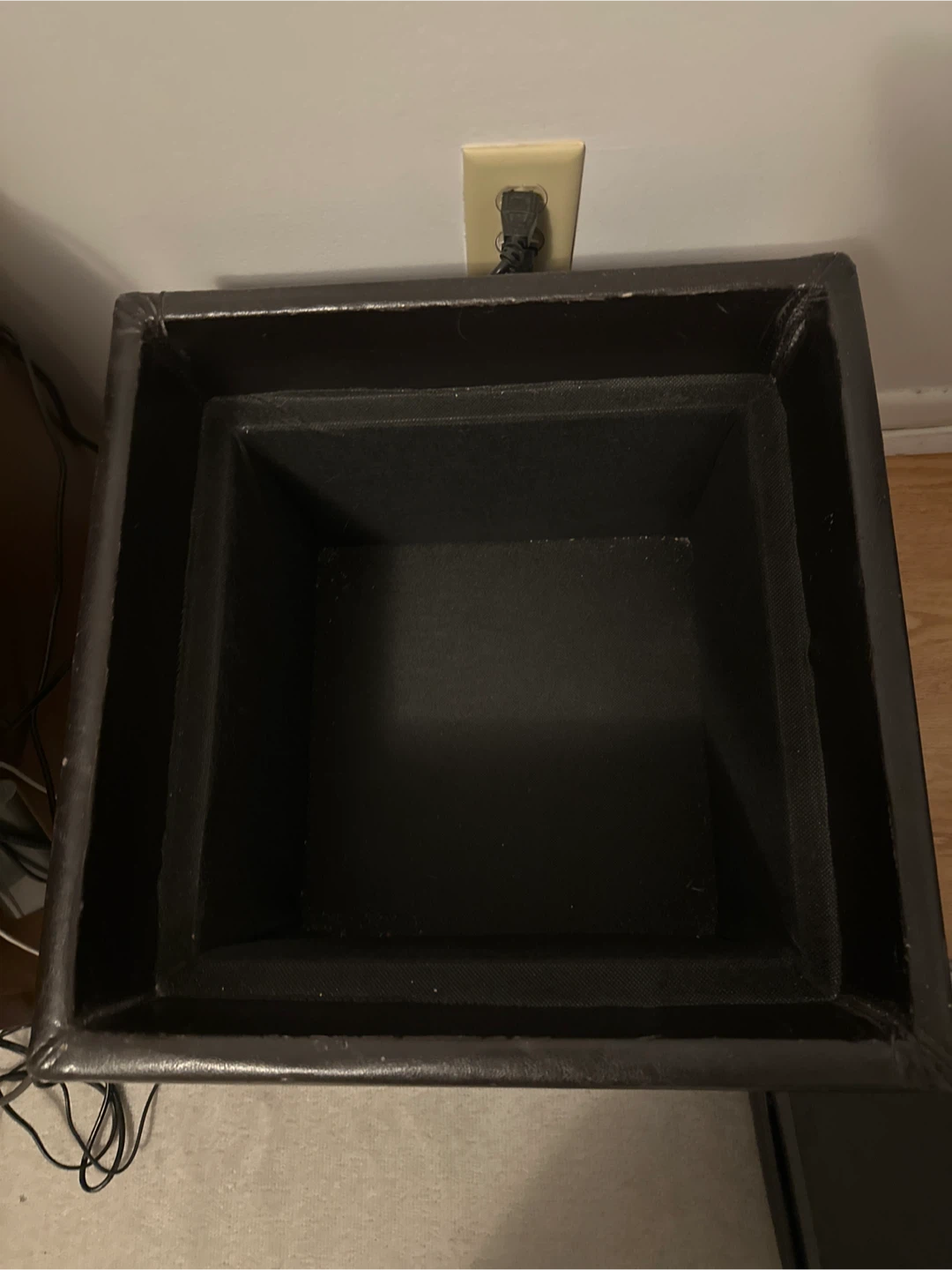 Black Storage Ottoman - photo 5