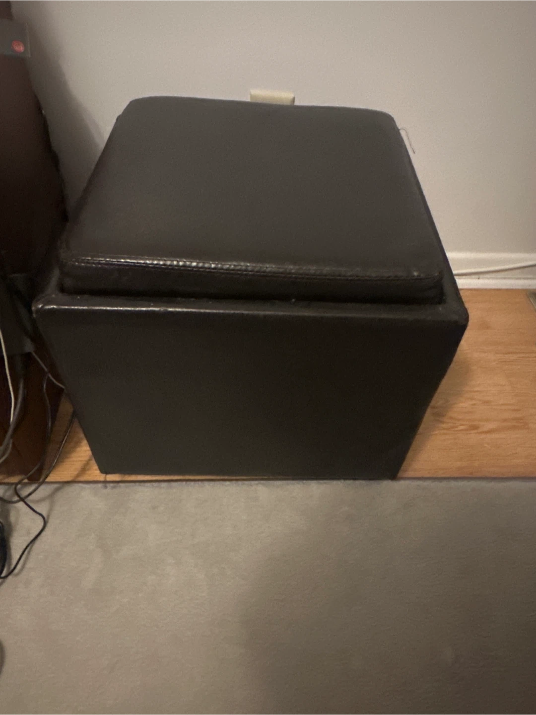 Black Storage Ottoman
