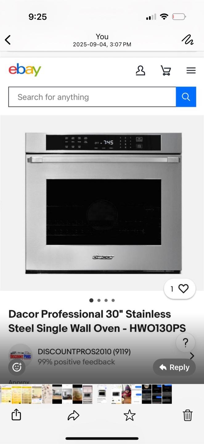 Dacor wall oven