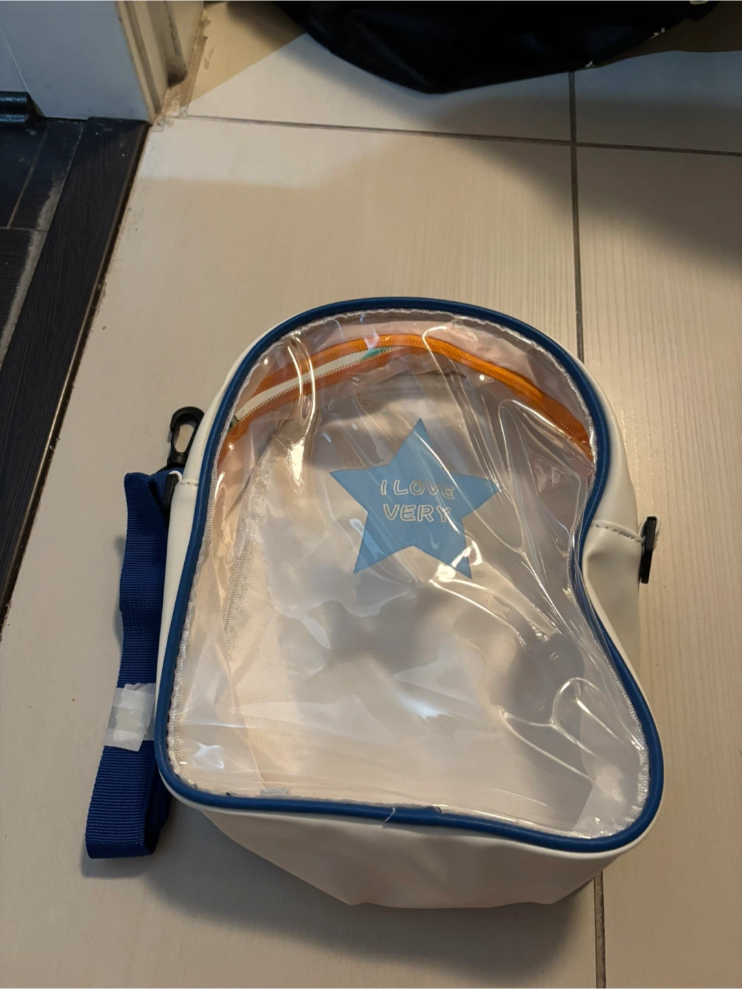White & Blue Shoulder Bag