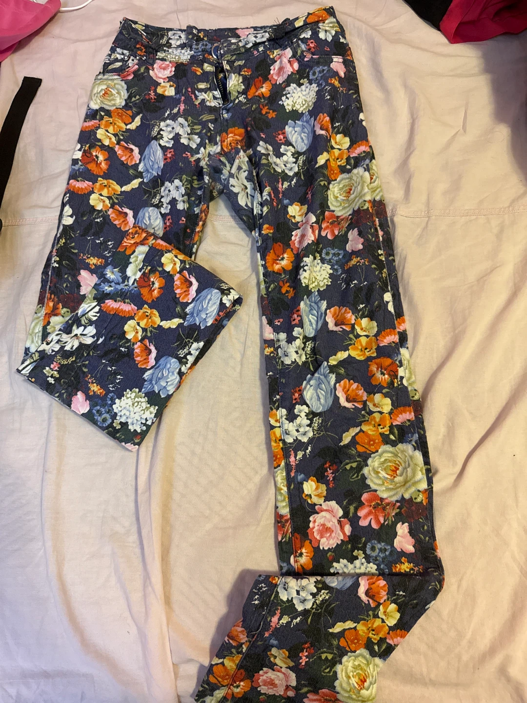 Madonna Floral Print Jeans - Size 26