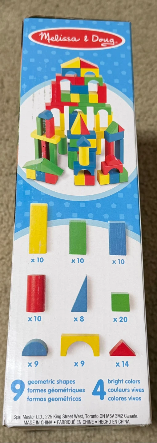 Melissa & Doug 100 Wooden Blocks - New - photo 4