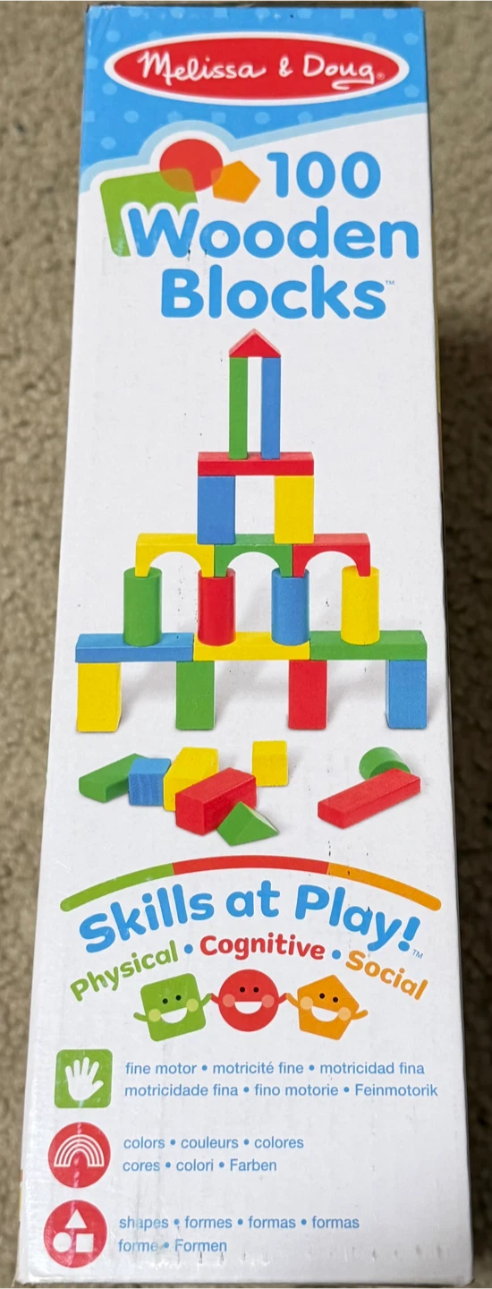 Melissa & Doug 100 Wooden Blocks - New - photo 2