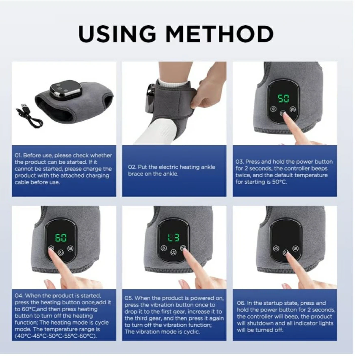 Ankle Brace with Heat & Vibration - photo 4