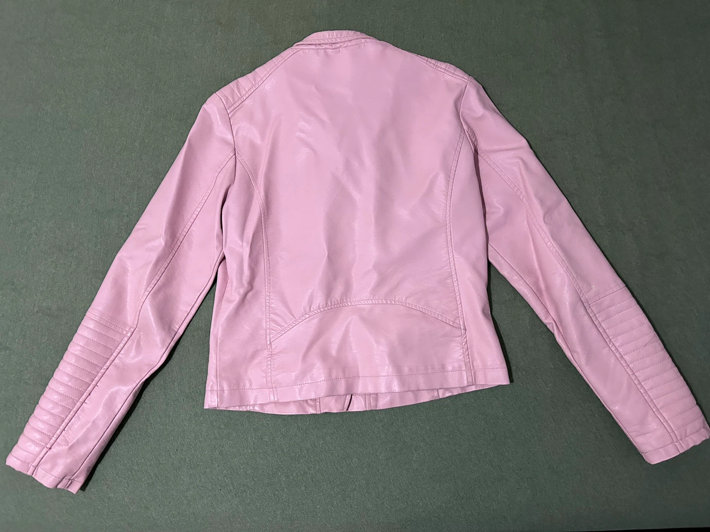 Streetwear Society Pink Faux Leather Jacket - Size L - photo 2
