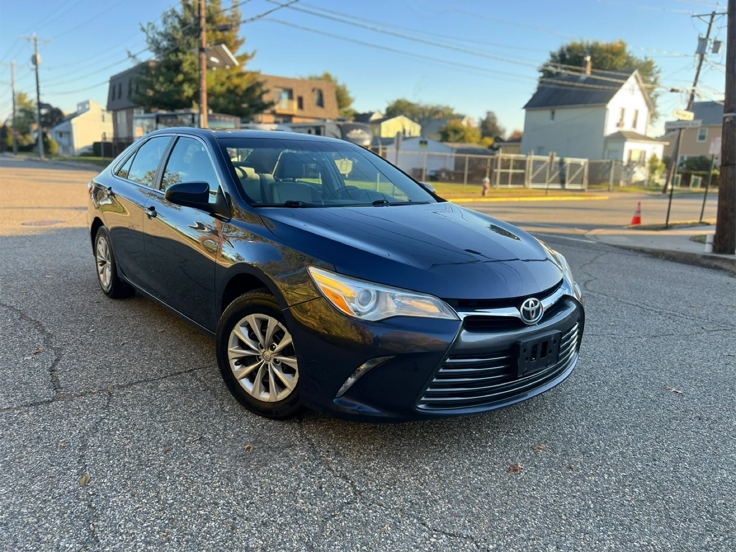Used Toyota Camry LE - Blue Sedan - photo 2