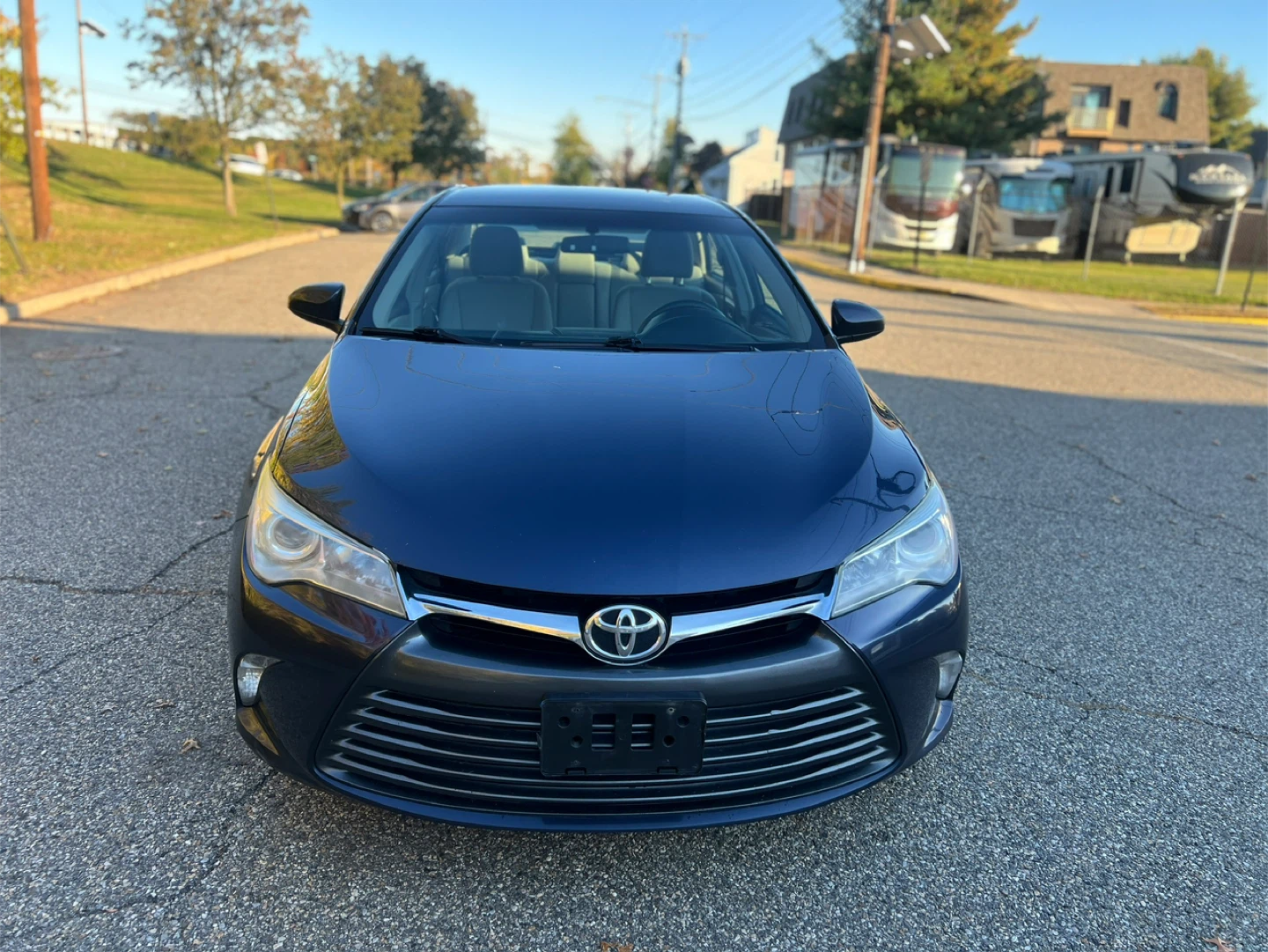 Used Toyota Camry LE - Blue Sedan - photo 3