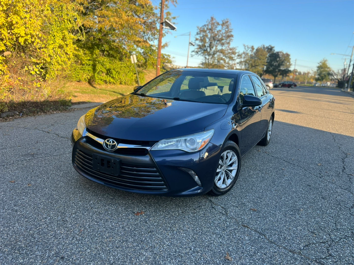 Used Toyota Camry LE - Blue Sedan
