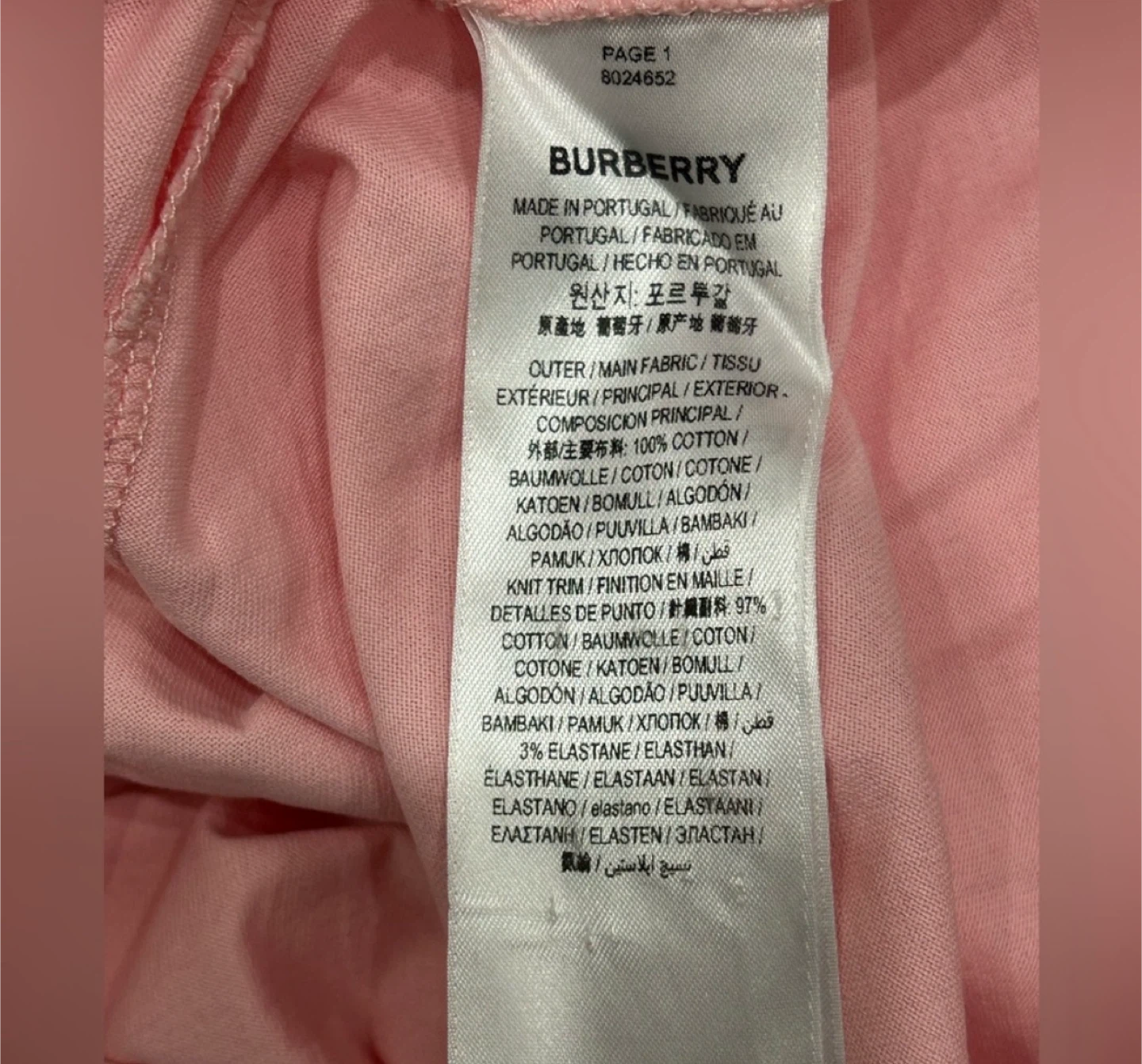 Burberry Pink Deer Graphic T-Shirt - Size M - photo 5