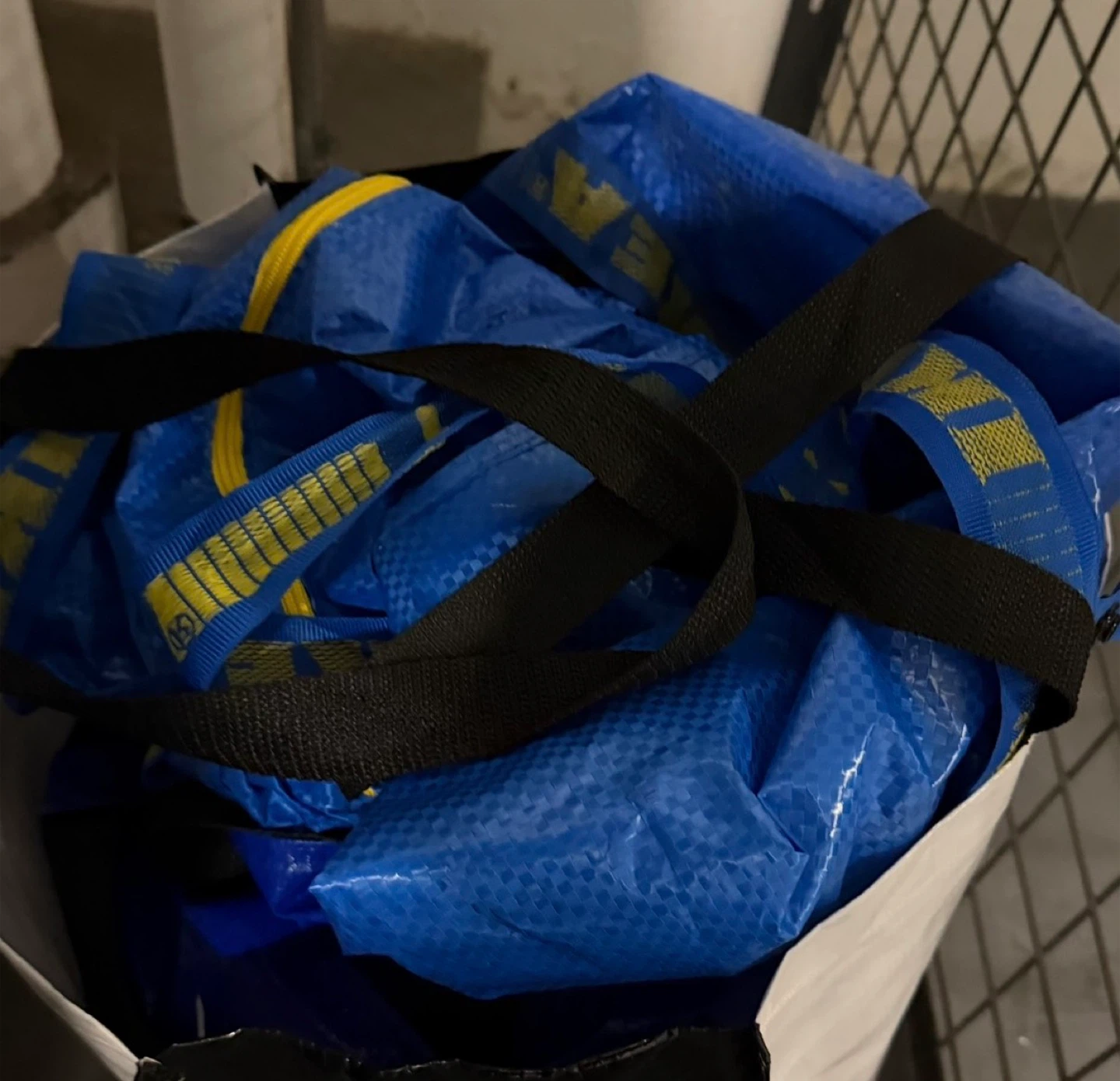 IKEA FRAKTA Blue Storage Bag x2