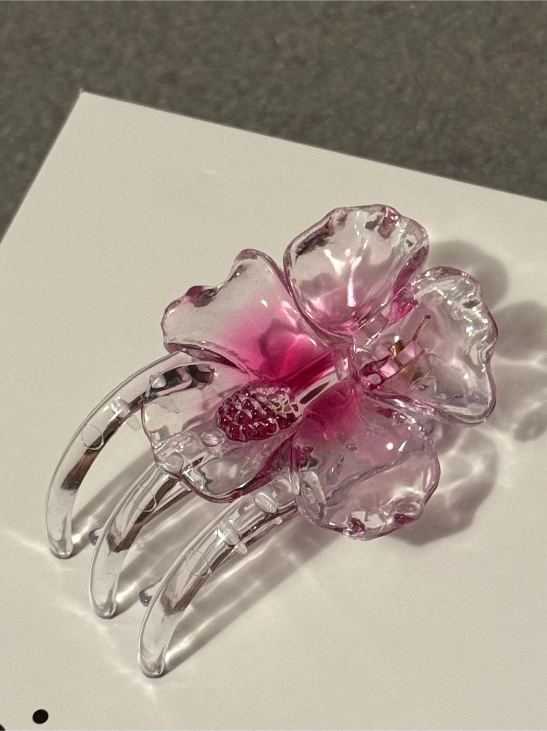 Flower Hair Claw Clip - Pink
