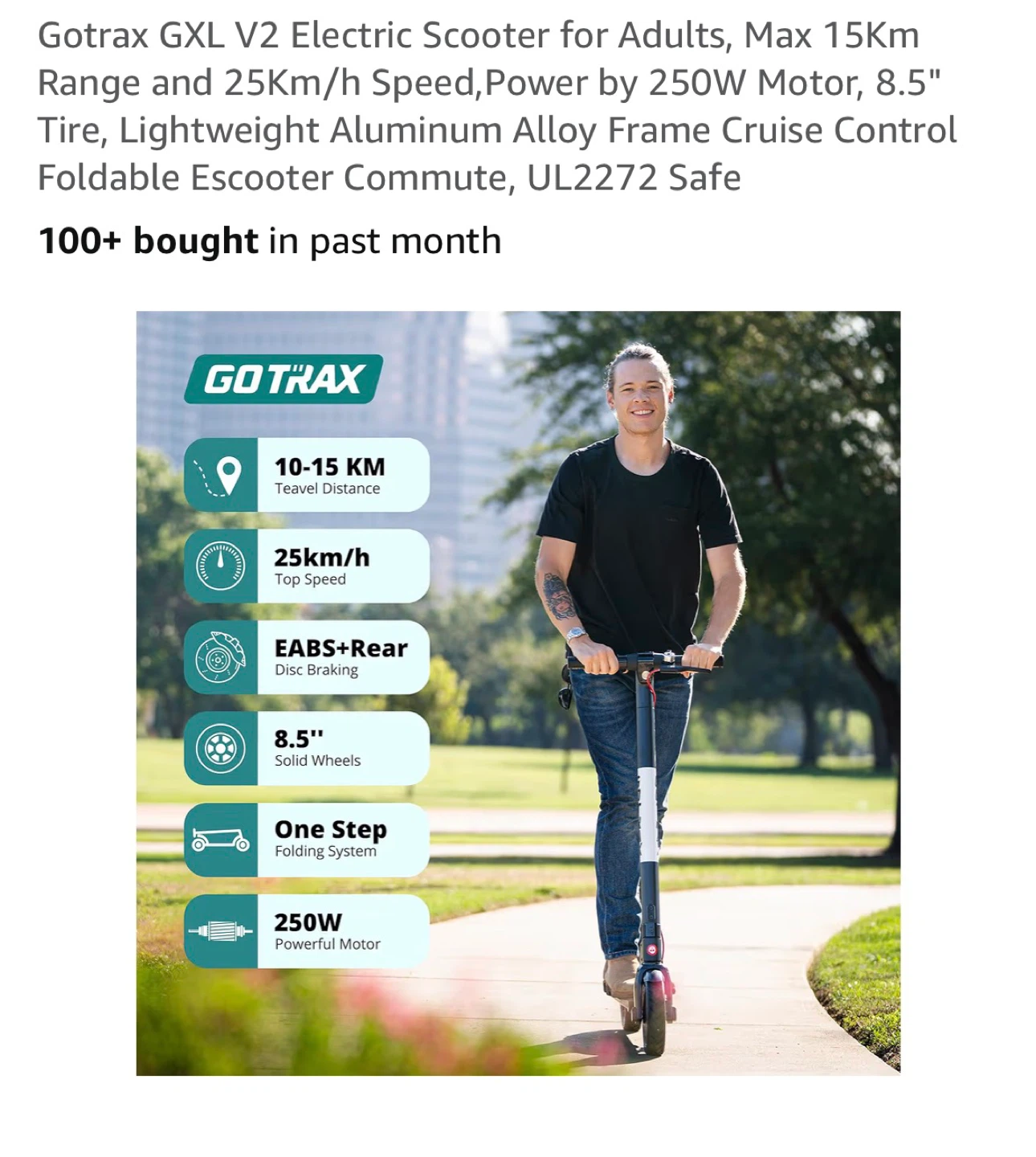 Gotrax GXL V2 Electric Scooter - photo 3