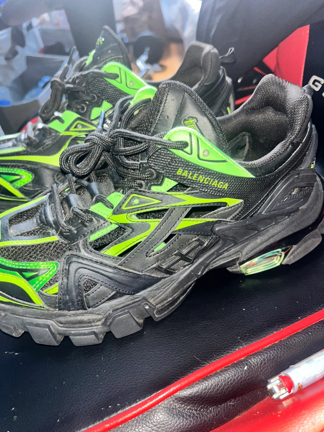 Balenciaga Track Sneakers - Black/Green - photo 2