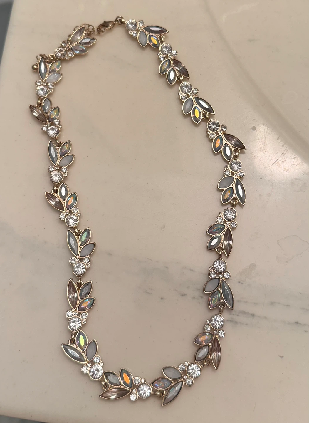 Floral Rhinestone Necklace