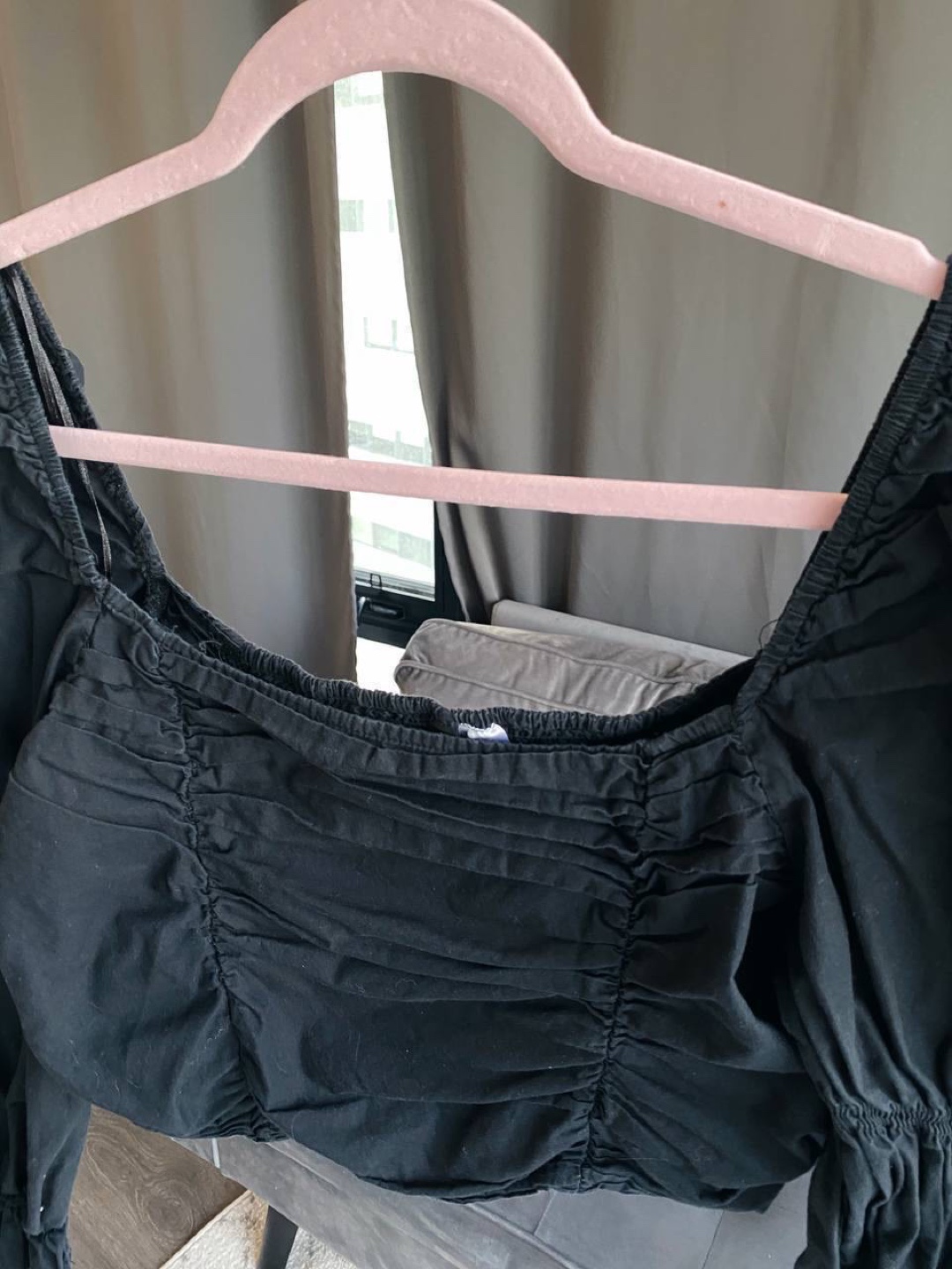 H&M Black Long Sleeve Crop Top - Size L - photo 4