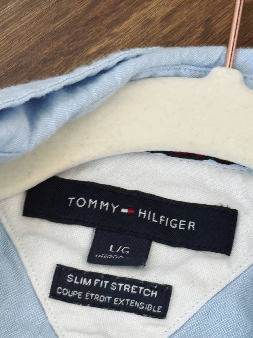Tommy Hilfiger Light Blue Slim Fit Stretch Shirt - L - photo 5
