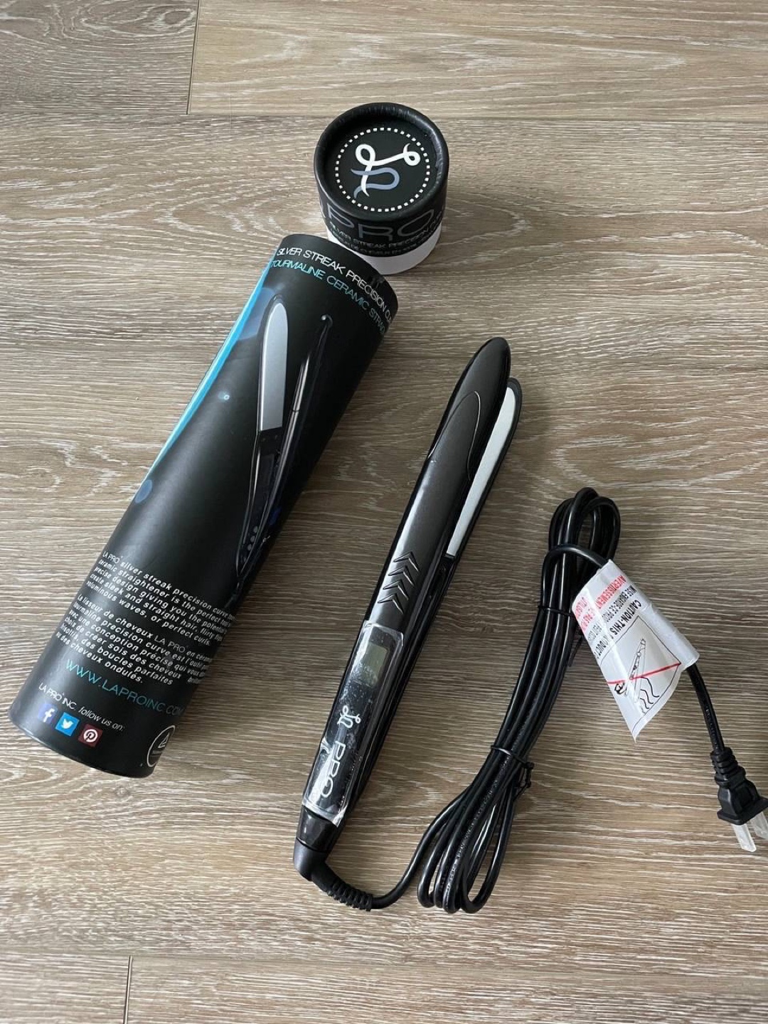 La Pro Silver Streak Ceramic Hair Straightener