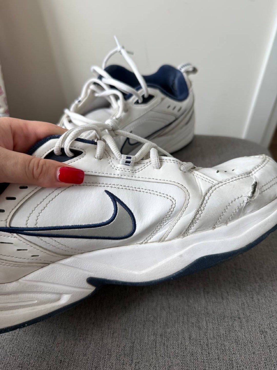 Nike Air Monarch IV White/Navy US 12 - photo 3