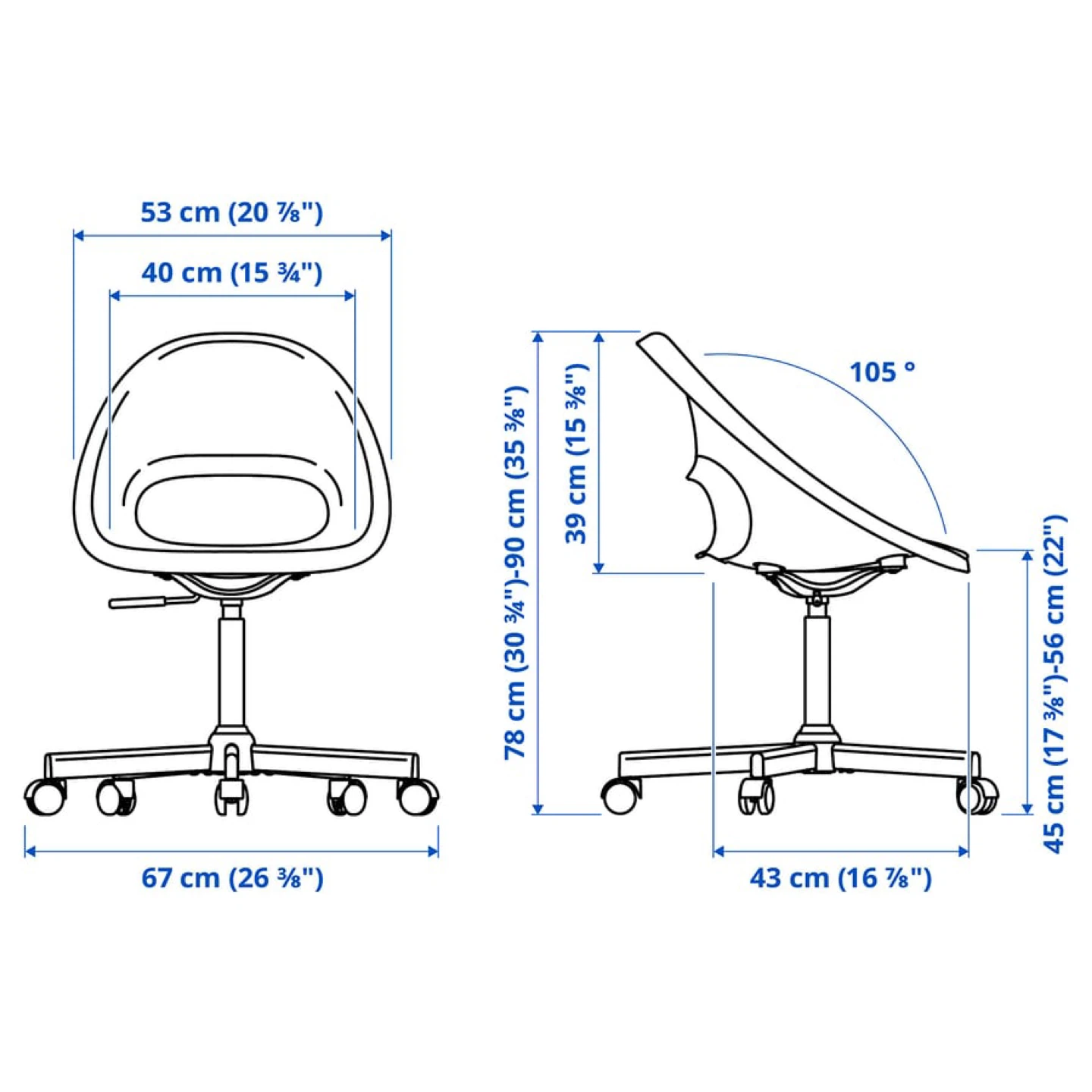 LOBERGET / MALSKÄR Swivel chair, white - photo 2
