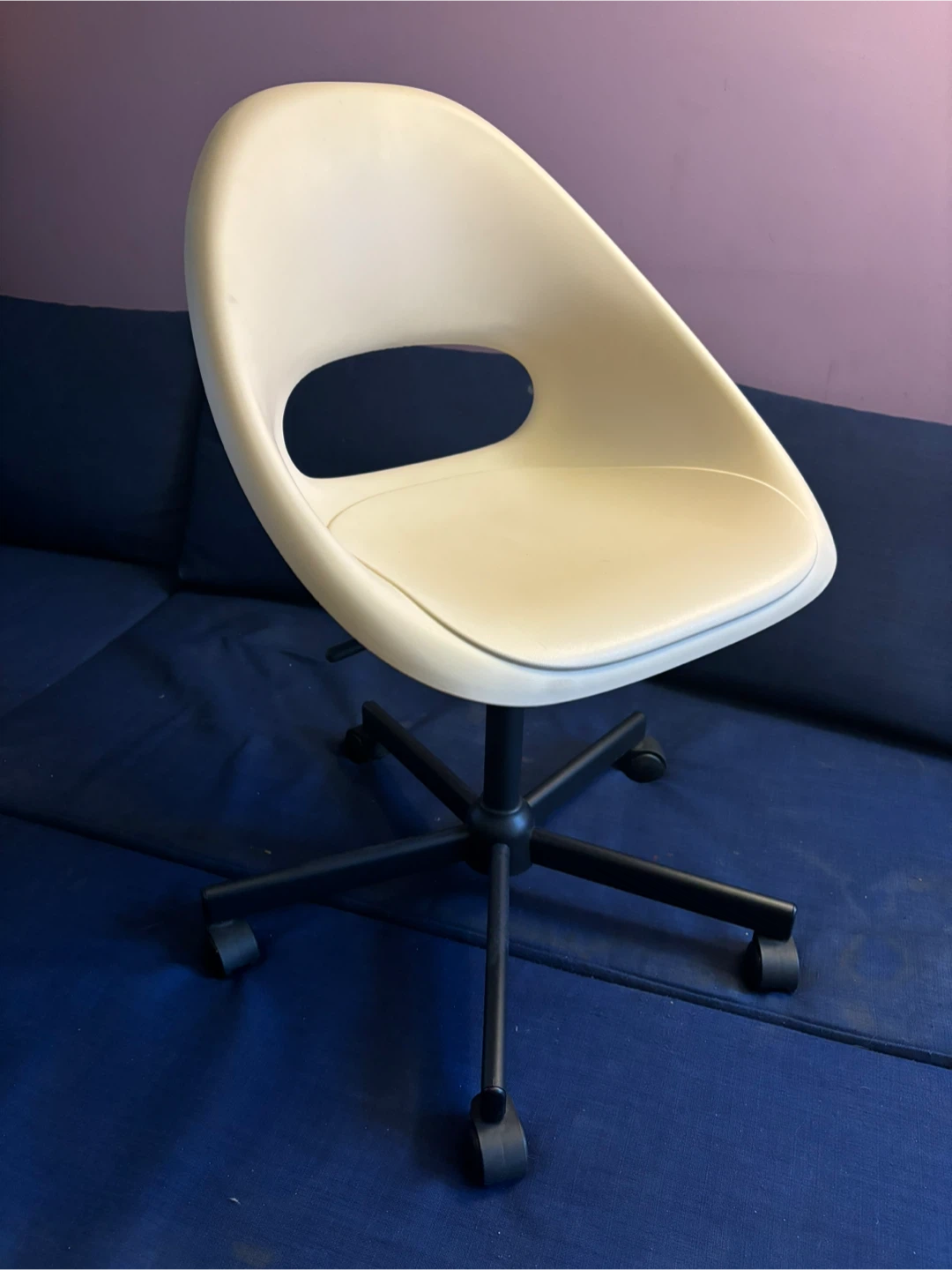 LOBERGET / MALSKÄR Swivel chair, white