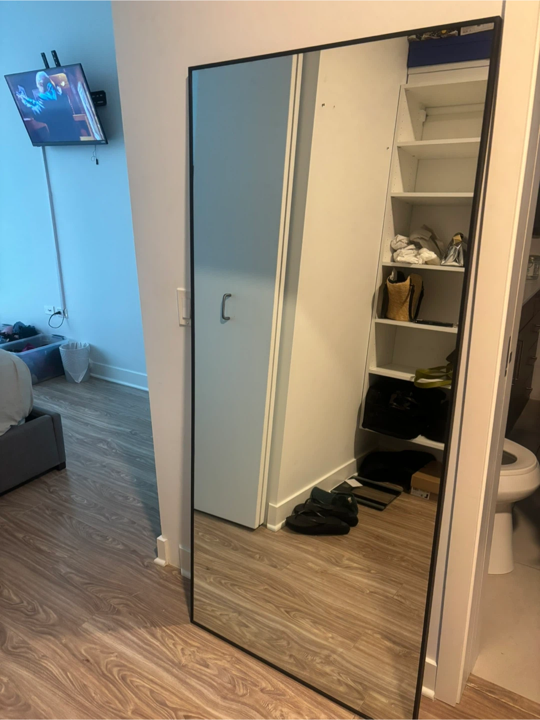 Black Framed Full Length Mirror - photo 3
