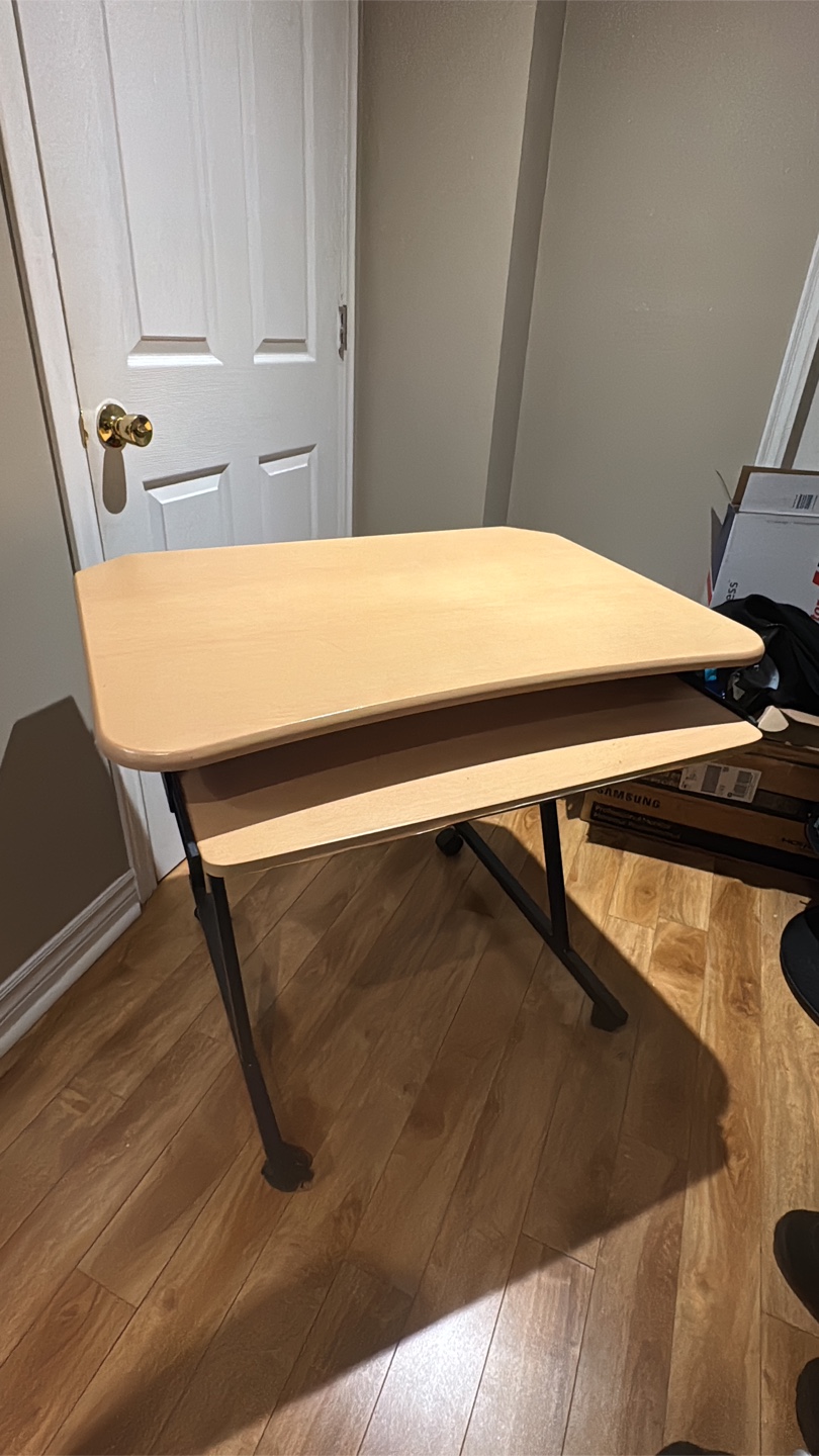 Rolling Desk - Light Wood Top - photo 2