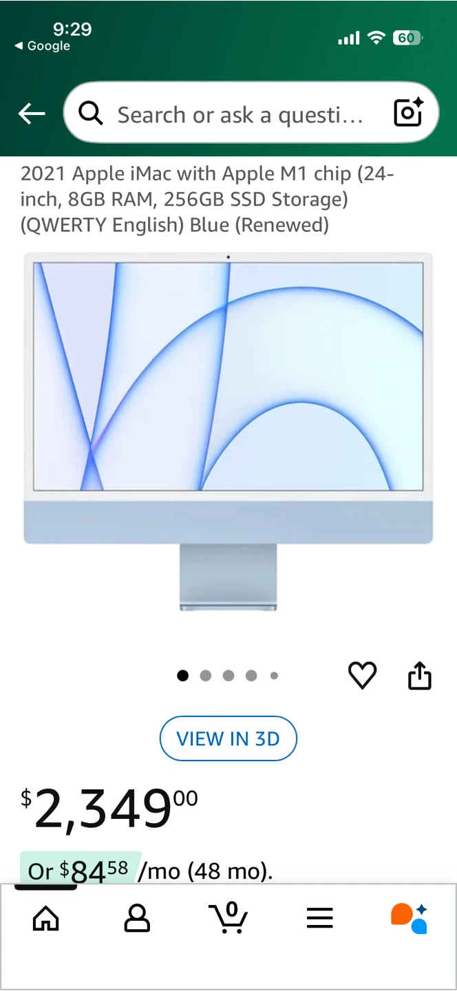 2021 Apple IMAC 24 Inch, Blue. - photo 2