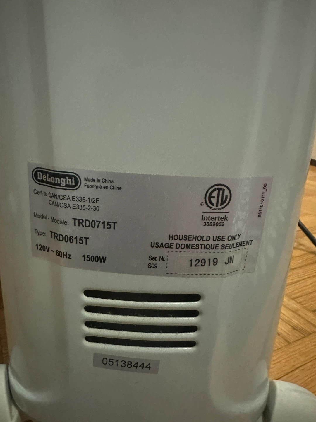 DeLonghi Dragon TRD0715T Oil Heater