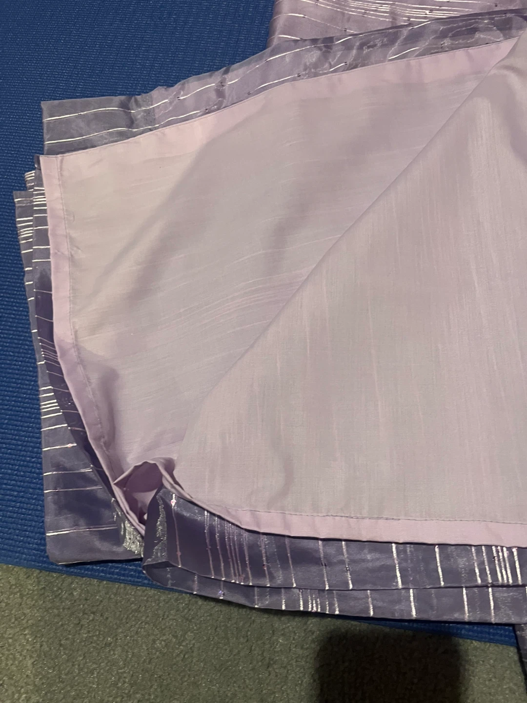 Purple Striped Sequin Curtains - photo 3
