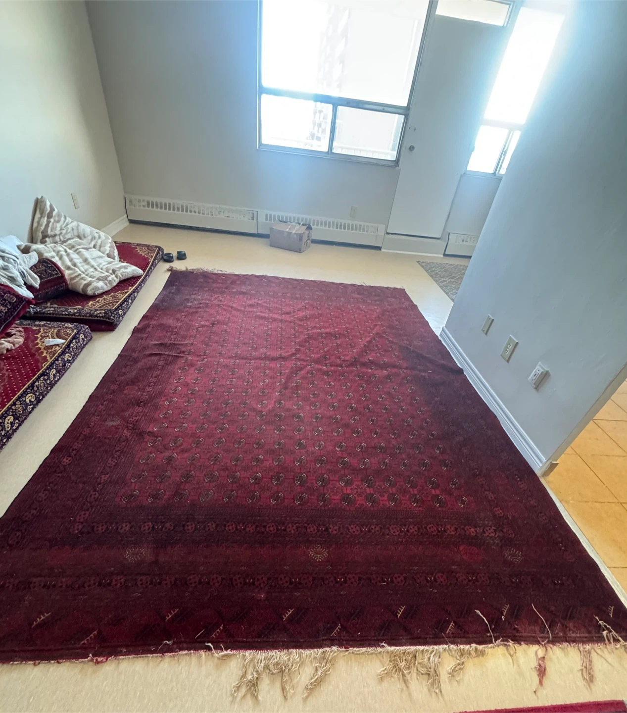 Red Oriental Rug Afghans Tug