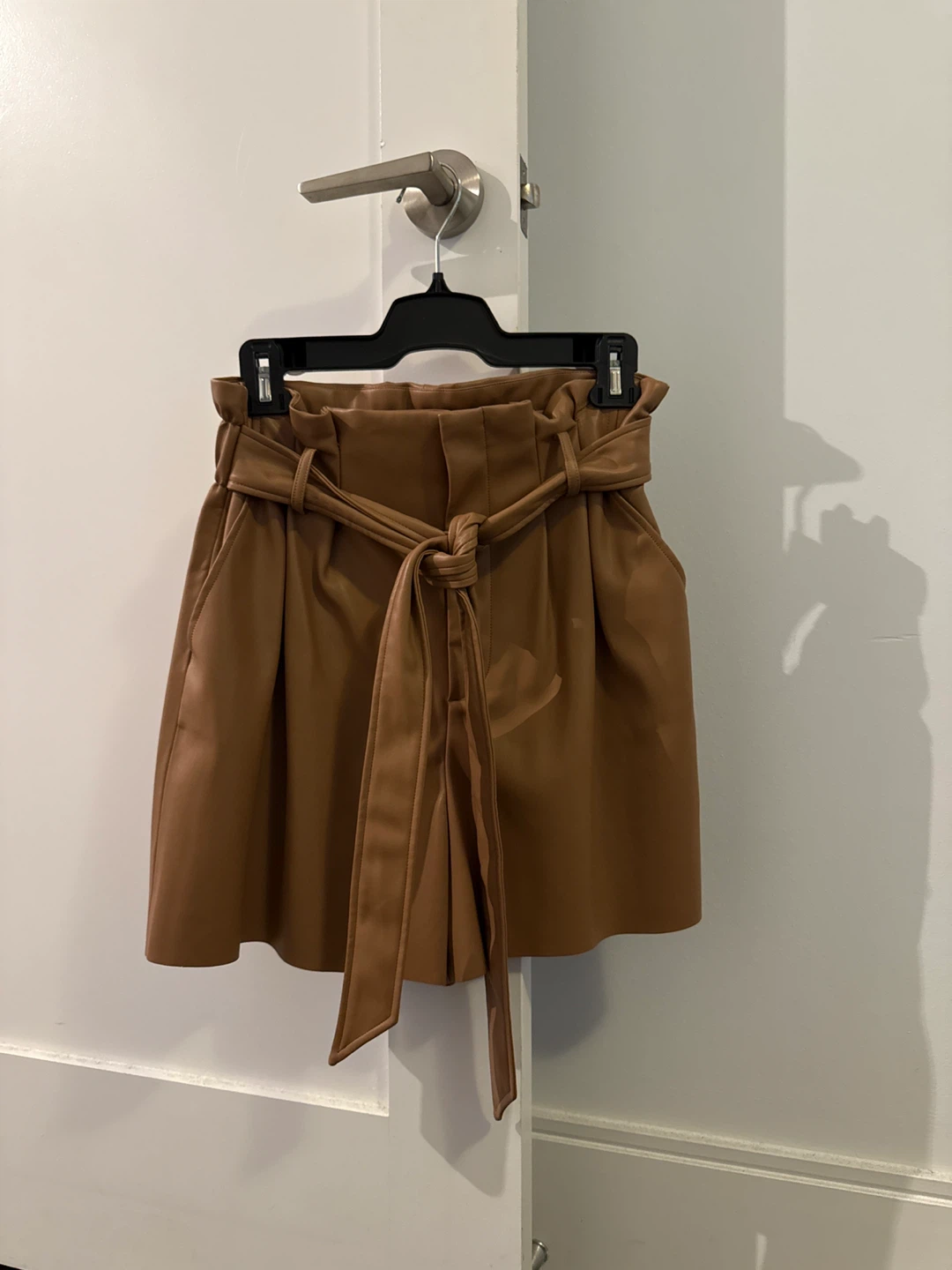 Tan Paper Bag Style Shorts