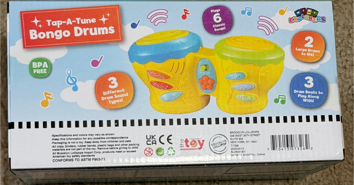 Playgro Tap-A-Tune Bongo Drums 12+ Months - photo 2