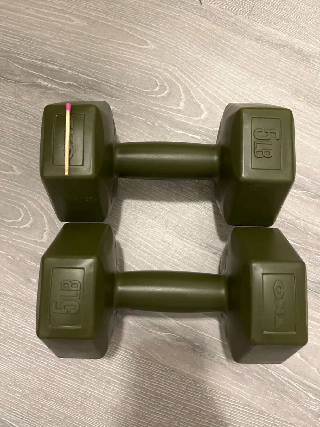 TKO 5LB Dumbbell - Olive Green