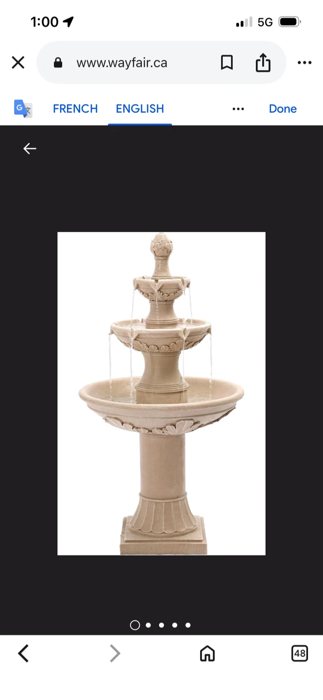 New Outdoor 3-Tier Water Fountain