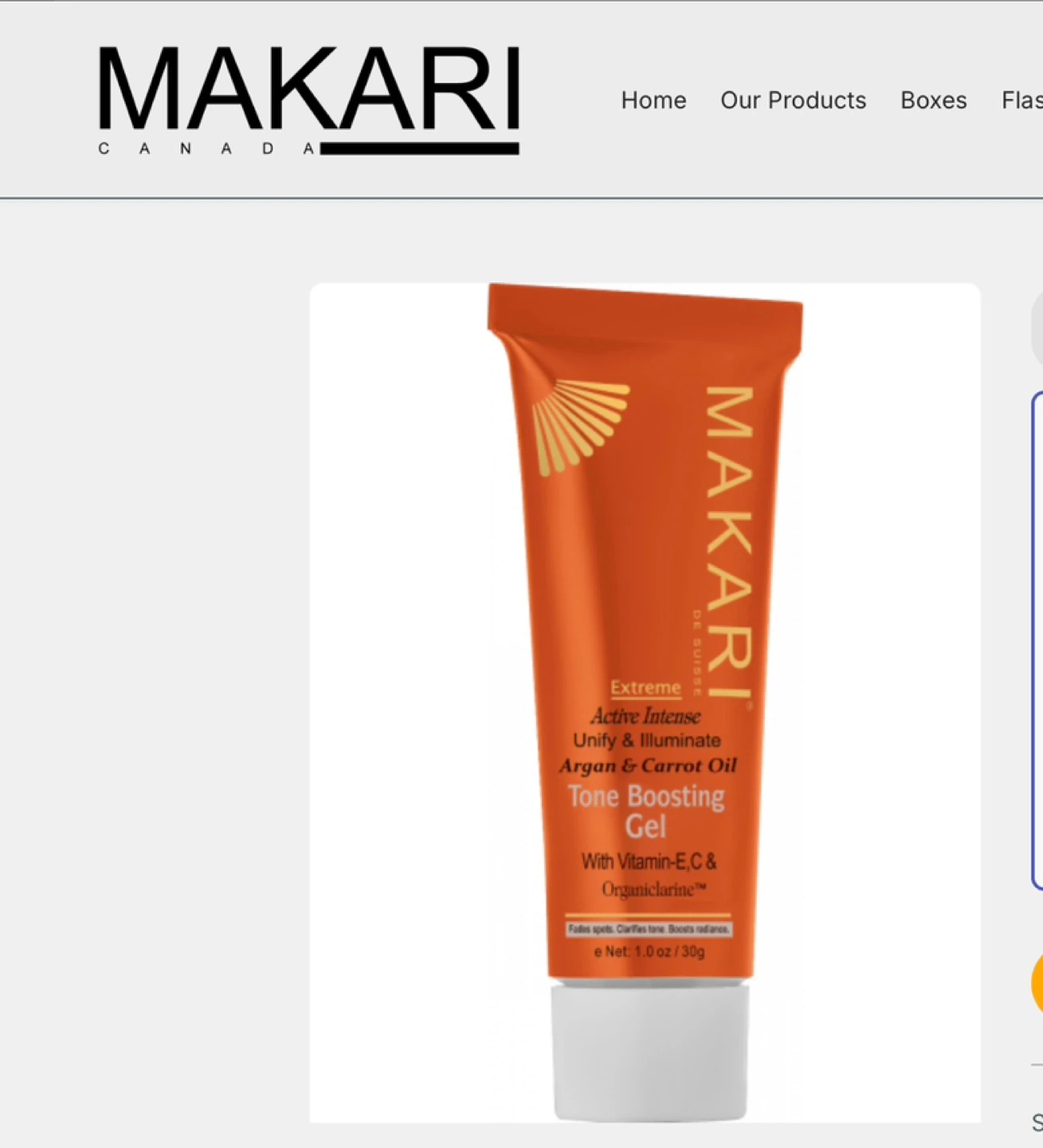 Makari Argan & Carrot Oil Tone Boosting Gel