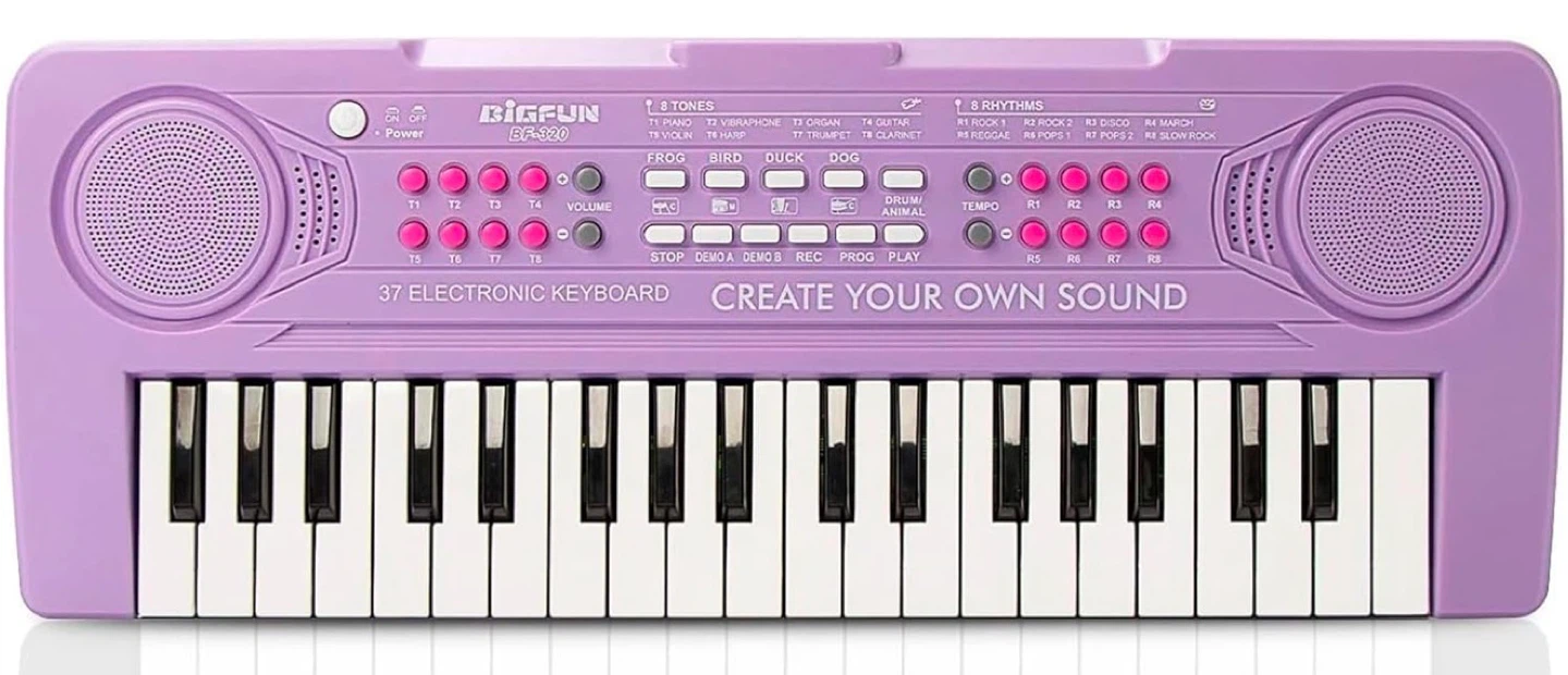 Bigfun 37-Key Electronic Keyboard - Purple